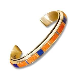 Apple Coral & Lapis Bracelet
