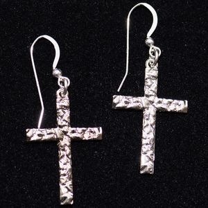 Silver Cross Earrings
