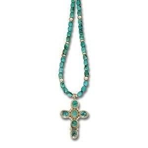 Turquoise Cross Necklace