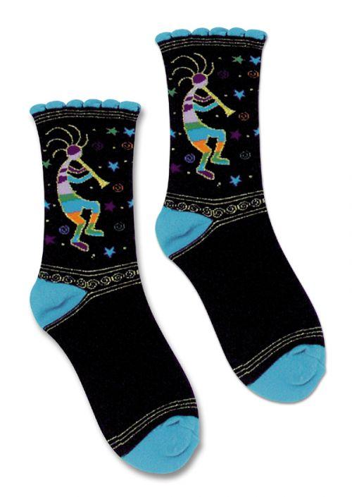 Kokopelli Gold Socks Footwear Fashion