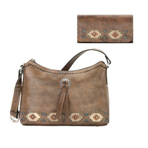 Native Sun Shoulder Bag and Wallet Set