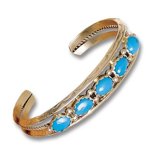 Womens Turquoise Nugget Bracelet - Bracelets - Jewlery