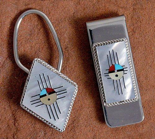 Zuni Sunface Key Ring & Money Clip - Miscellaneous - Jewelry