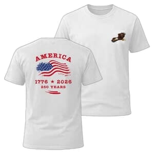 America Eagle White Short Sleeve T-Shirt