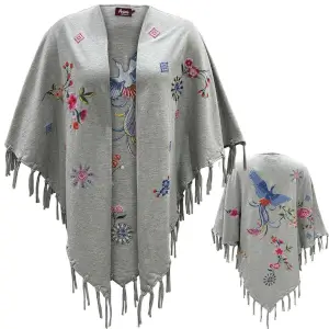 Bird of Paradise Fringed Wrap