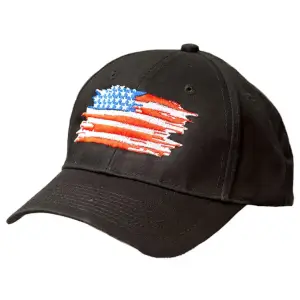 Black US Flag Cotton Cap