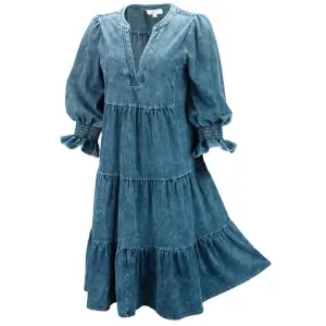 Boho Denim Midi Dress
