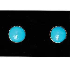 Gold and Turquoise Post Earrings