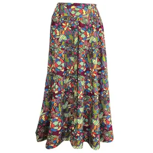 Groovy Floral Maxi Skirt