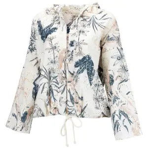 Hooded Floral Print Jacket