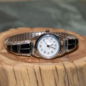 Ladies Jet Inlay Watch