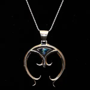 Lapis, Turquoise & Spider Opal Naja Pendant