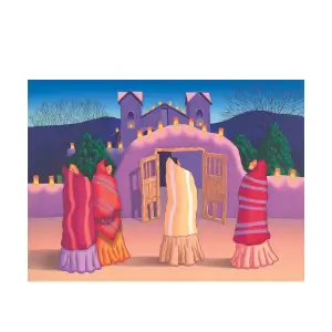 Lumanarias Framed Canvas Print