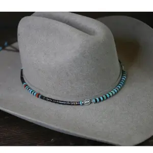 Mixed Stone Hatband/Necklace with Silver Conchos