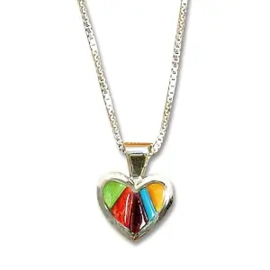 Multi-Color Heart Pendant
