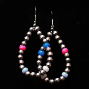 Navajo Pearls with Multi-Color Opal Earrings