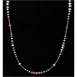 Navajo Pearls with Multi Colored Opal Necklace