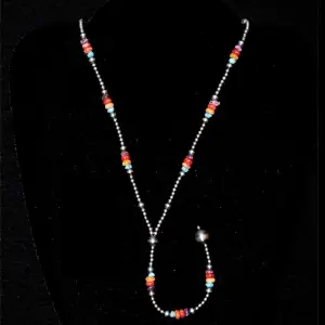 Navajo Pearls with Turquoise and Multi Color Stones Necklace