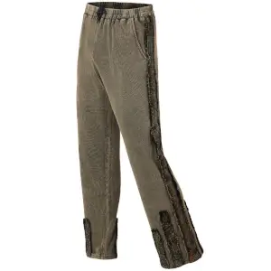 Olive Ribbed Knit Pants