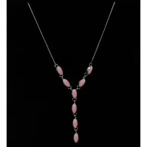 Pink Conch Oval Drop Necklace