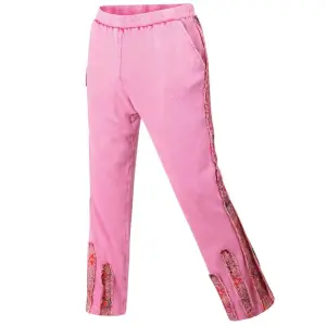 Pink Ribbed Knit Pants