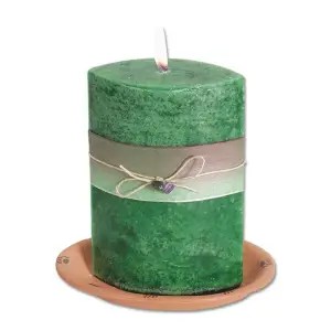 Pinon Pillar Candle & Holder