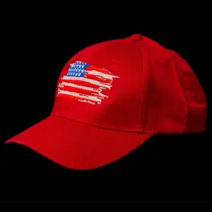 Red US Flag Cotton Cap