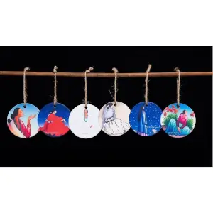Set of 6 Assorted RC Gorman Ornaments