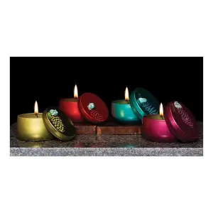 Set of Four Scented Tin Candles