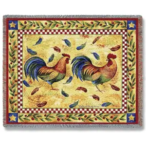 Two Roosters Blanket