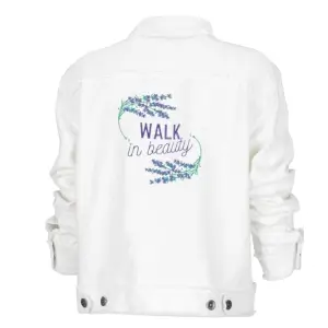 Walk in Beauty Embroidered Button-Up Linen Jacket