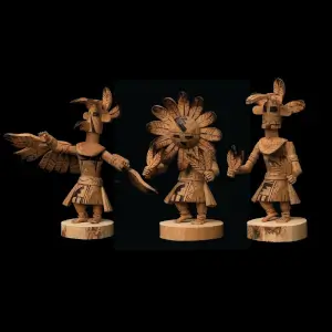 Wooden Kachinas Set
