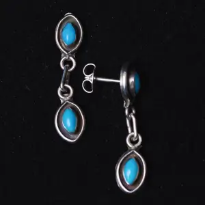 Zuni Pueblo Double Teardrop Earrings