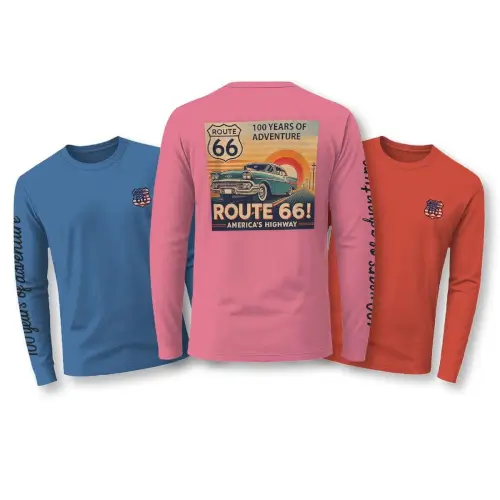 100 Years Route 66 Long Sleeve T-Shirts