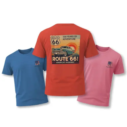 100 Years Route 66 Short Sleeve T-Shirts