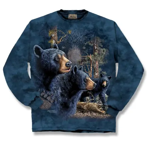 Thirteen Hidden Black Bears Long Sleeve T-Shirt