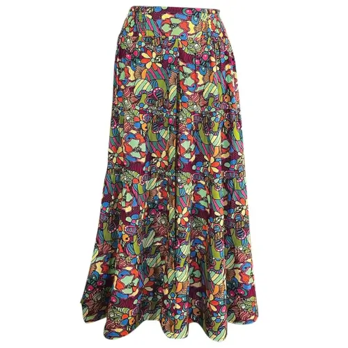 Groovy Floral Maxi Skirt