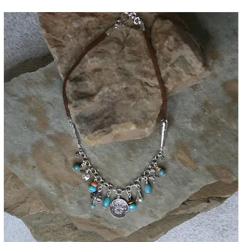 Multi-Charm & Stone Choker