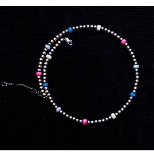 Navajo Pearls with Multi-Color Opal Choker