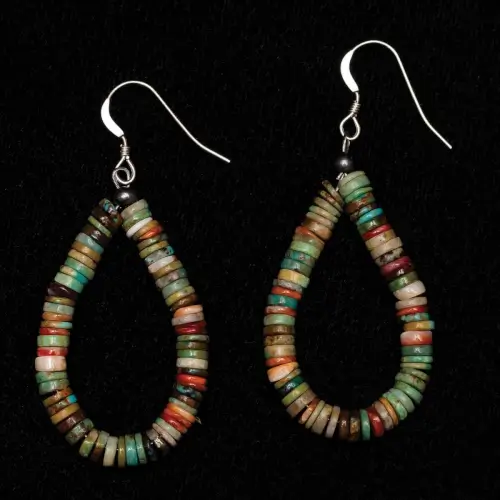 Turquoise & Spiny Oyster Earrings